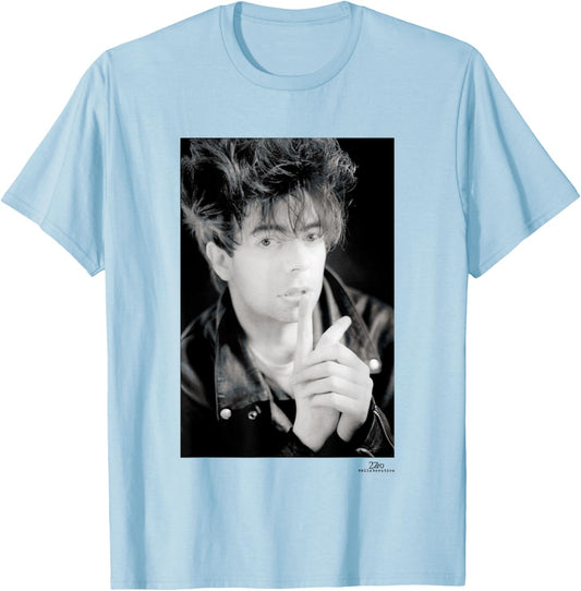 Echo & The Bunnymen Ian McCulloch Portrait by Phil Nicholls T-Shirt - T-Shirt | Light Blue