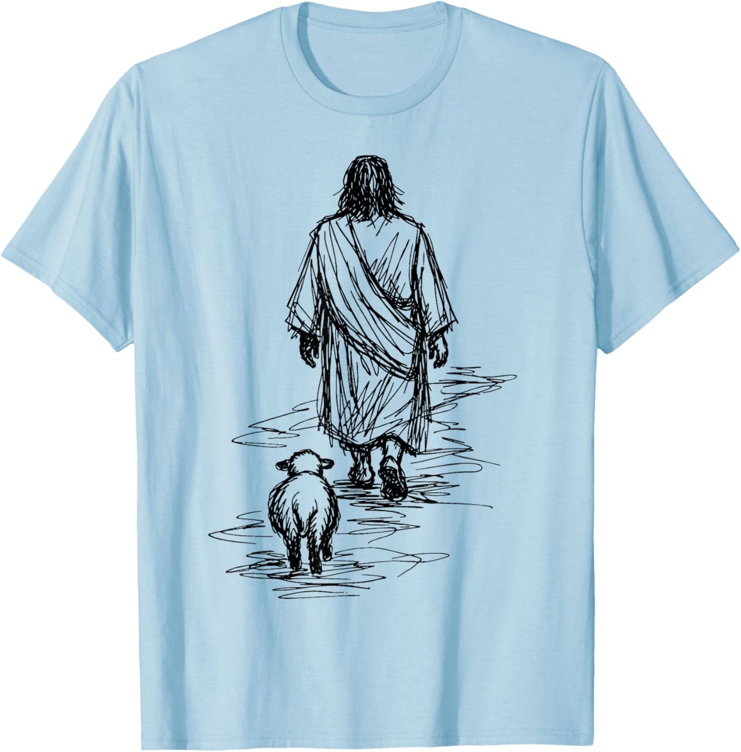 Jesus Leaves The 99 Sheep T-Shirt - T-Shirt | Light Blue