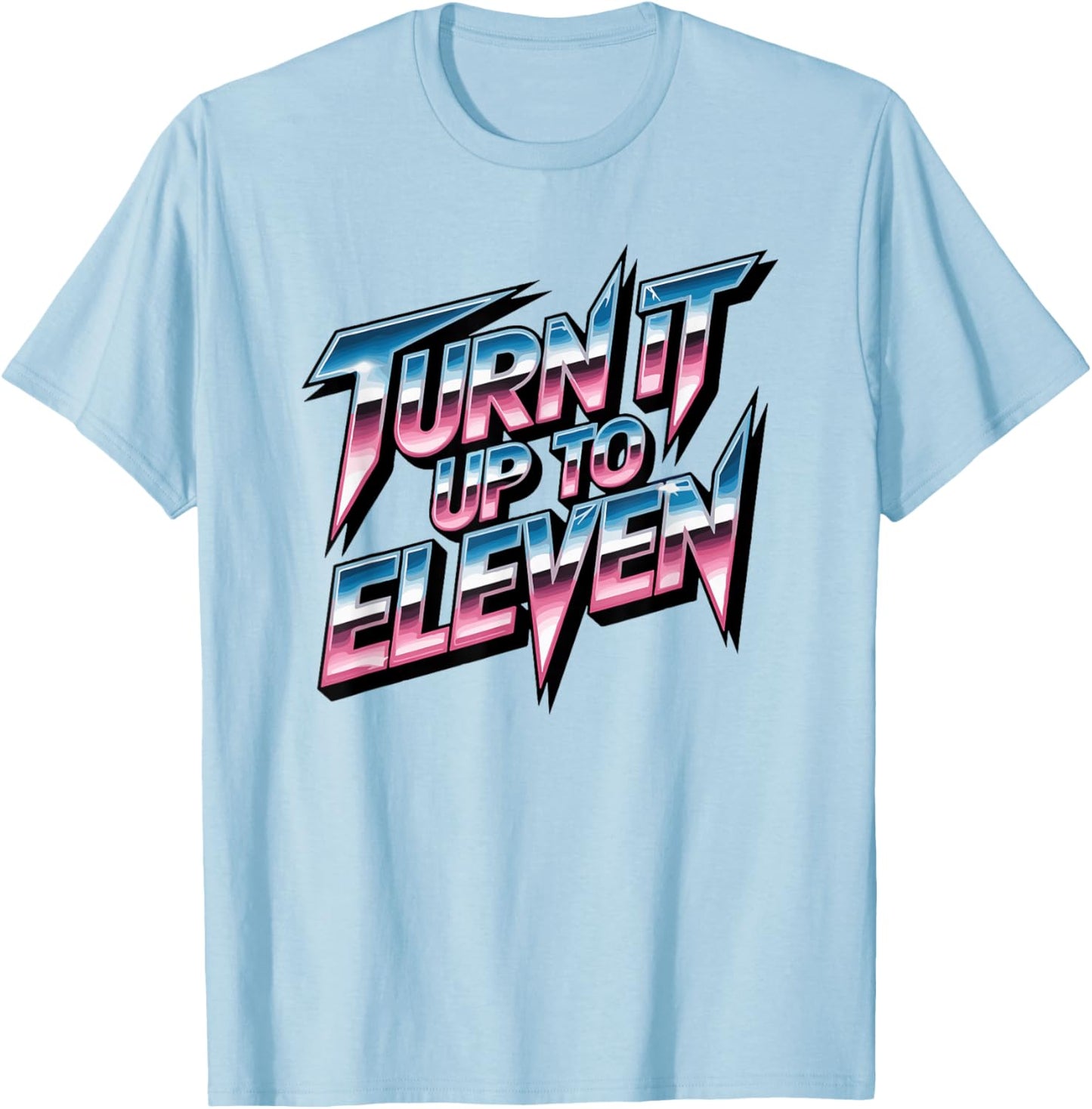 Turn It Up to Eleven Vintage Look T-Shirt - T-Shirt | Light Blue