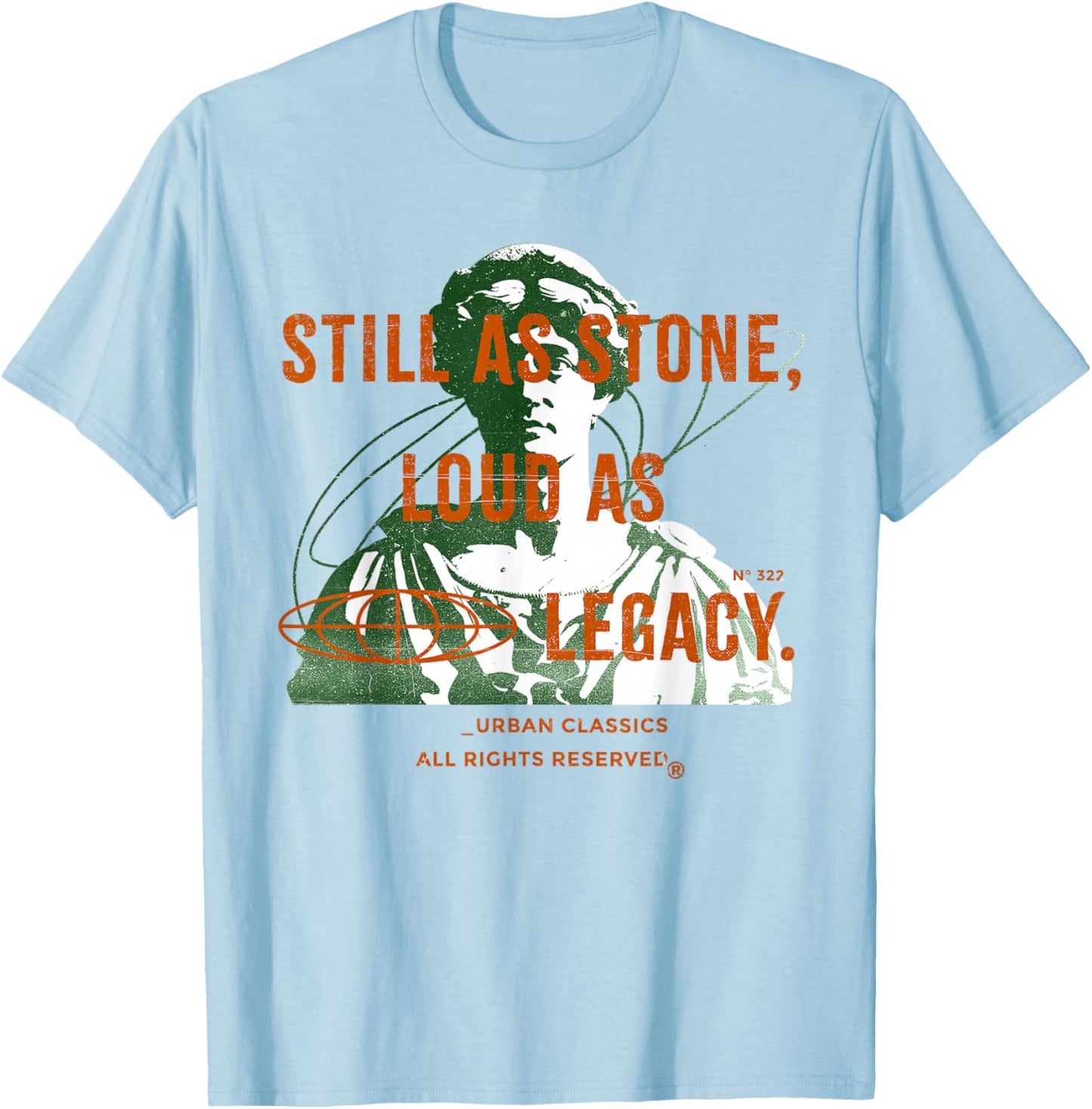 Greek Statue Y2K Streetwear T-Shirt - T-Shirt | Light Blue
