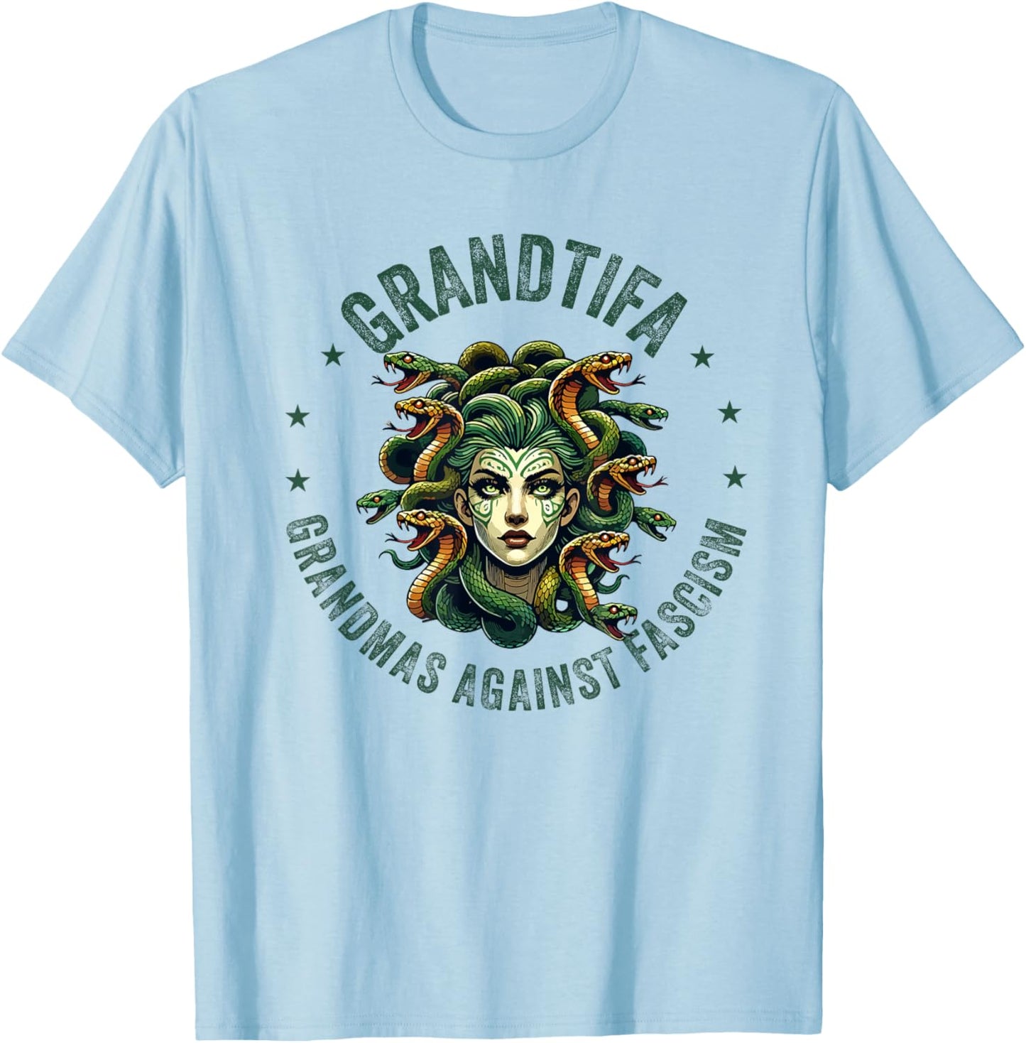 Protest Medusa Feminist T-Shirt - T-Shirt | Light Blue