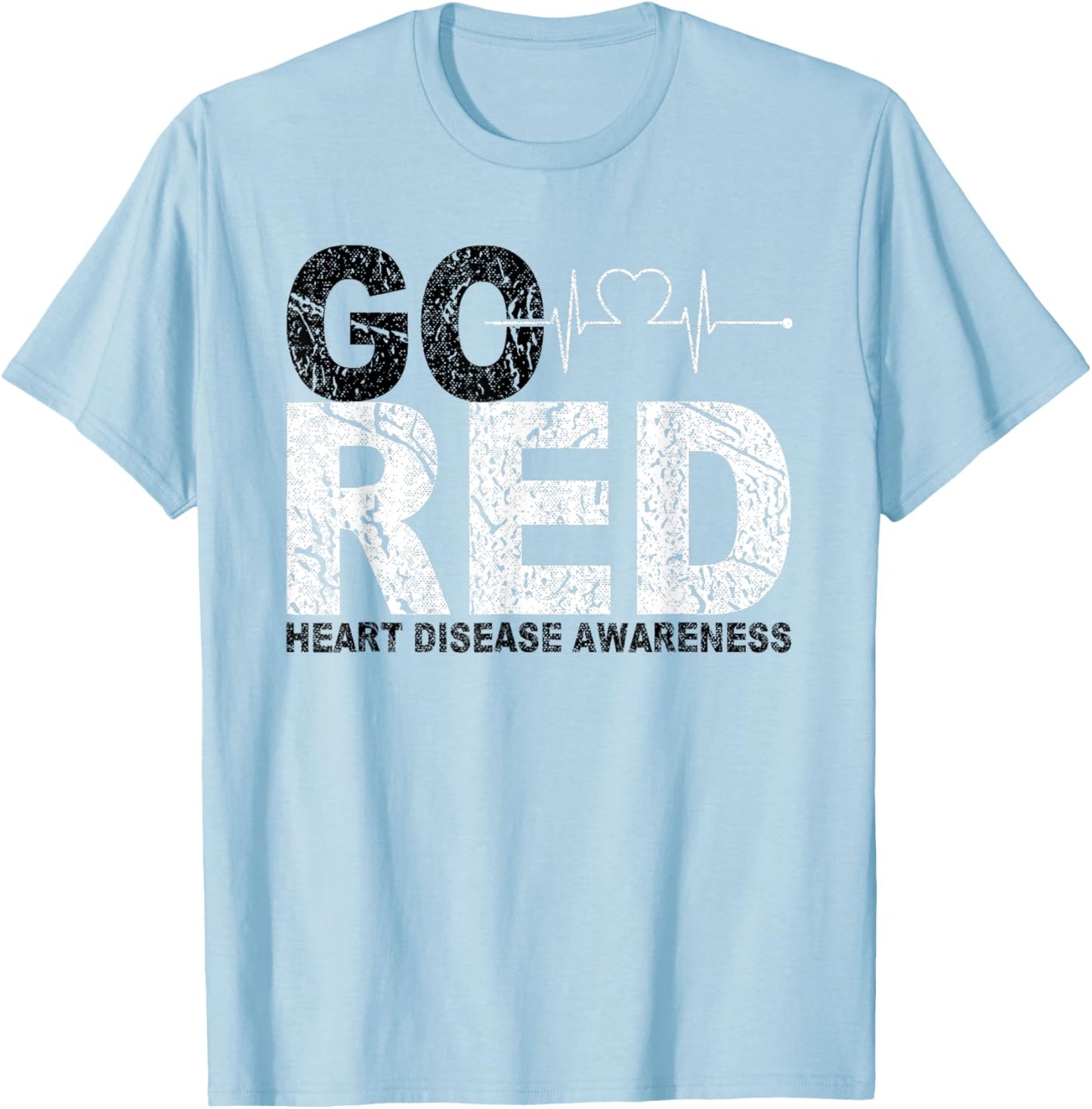 We Wear Red Day Go Red Heart Disease Awareness Month Go Red T-Shirt - T-Shirt | Light Blue