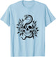 Vintage Gothic Skull Snake Roses Tattoo Style Tattoo Lover T-Shirt - T-Shirt | Light Blue