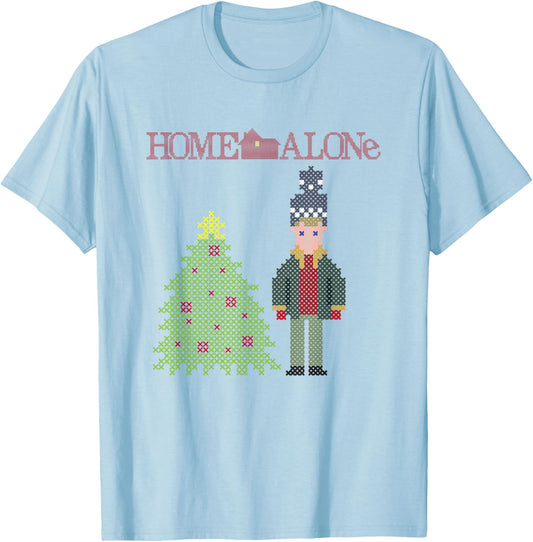 Home Alone Vintage Kevin Christmas Tree T-Shirt - T-Shirt | Light Blue