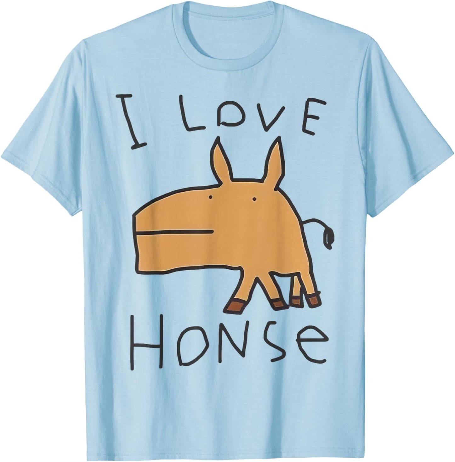 I Love Honse T-Shirt - T-Shirt | Light Blue