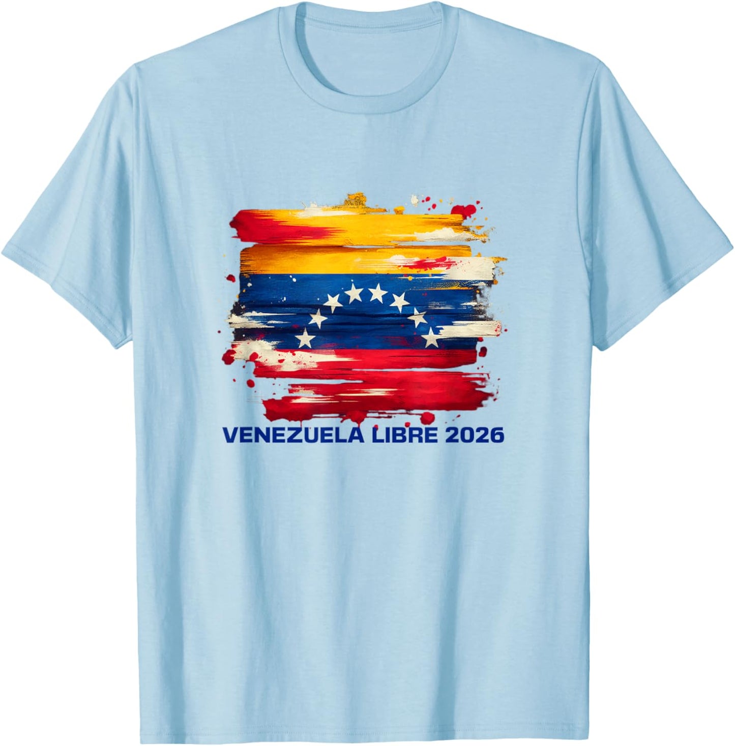 Venezuela Libre 2026 Flag Design for National Pride T-Shirt - T-Shirt | Light Blue