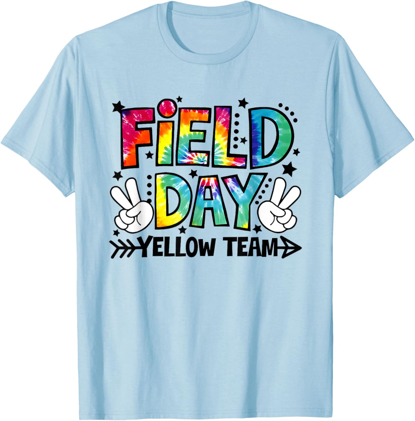Field Day Yellow Team Funny for Teacher Kids Field Day Games T-Shirt - T-Shirt | Light Blue