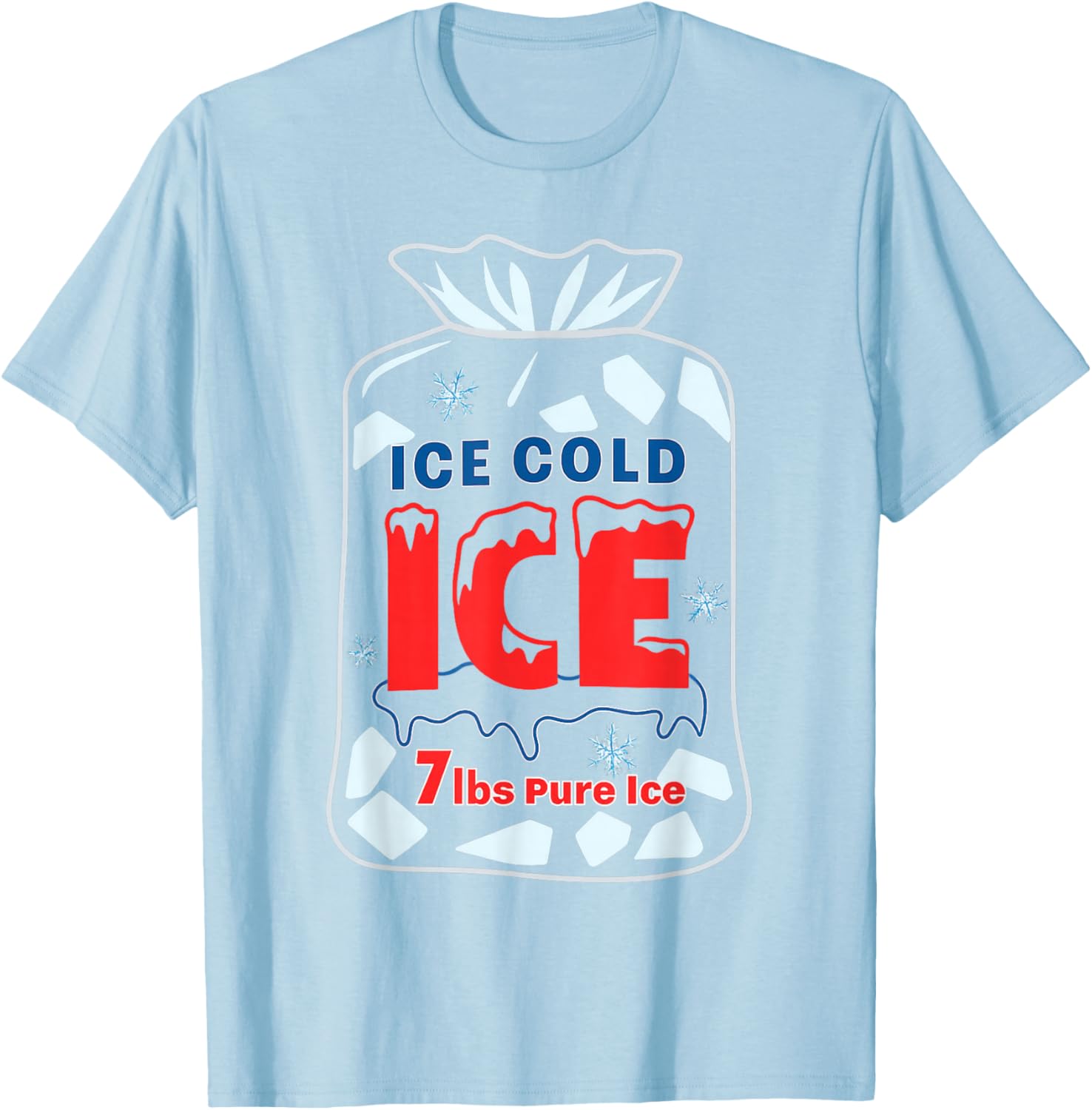 Bag of Ice Halloween Costume T-Shirt - T-Shirt | Light Blue