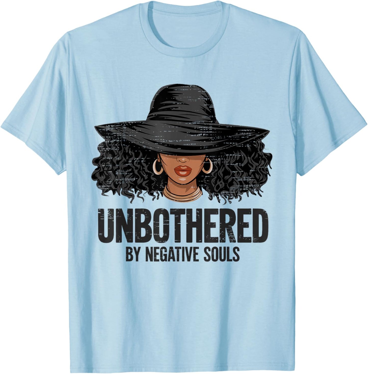 Unbothered Black History African Women Melanin Black Queen T-Shirt - T-Shirt | Light Blue