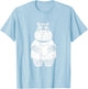 Ugly Hippo Sketch Cute Kids Valentines Days T-Shirt - T-Shirt | Light Blue