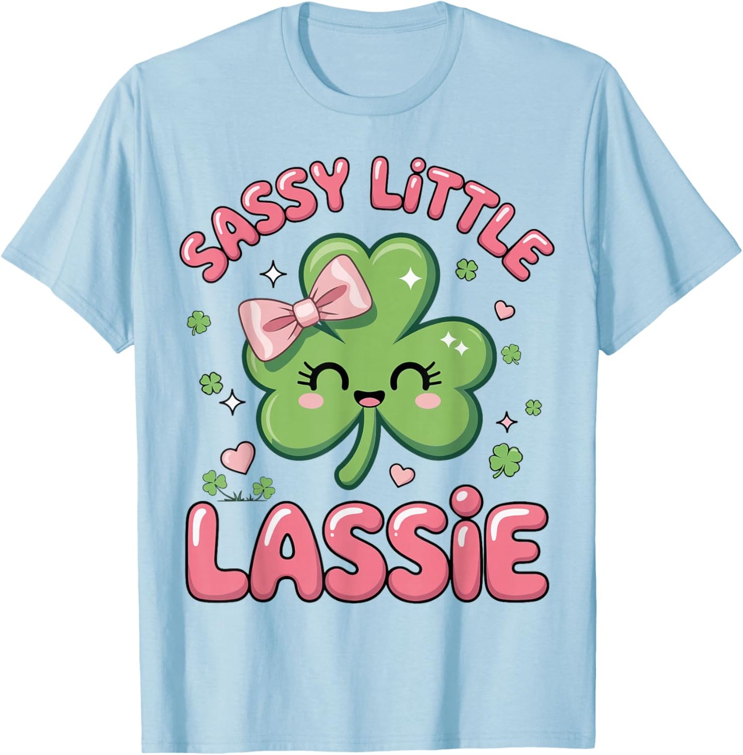 Toddler St Patricks Day Sassy Little Lassie Irish Girl Baby T-Shirt - T-Shirt | Light Blue