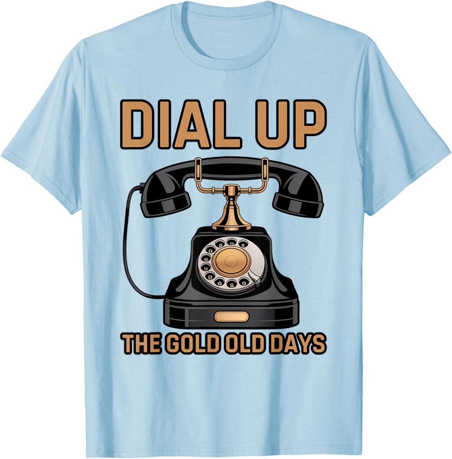 Vintage Retro Rotary Dial Telephone T-Shirt - T-Shirt | Light Blue