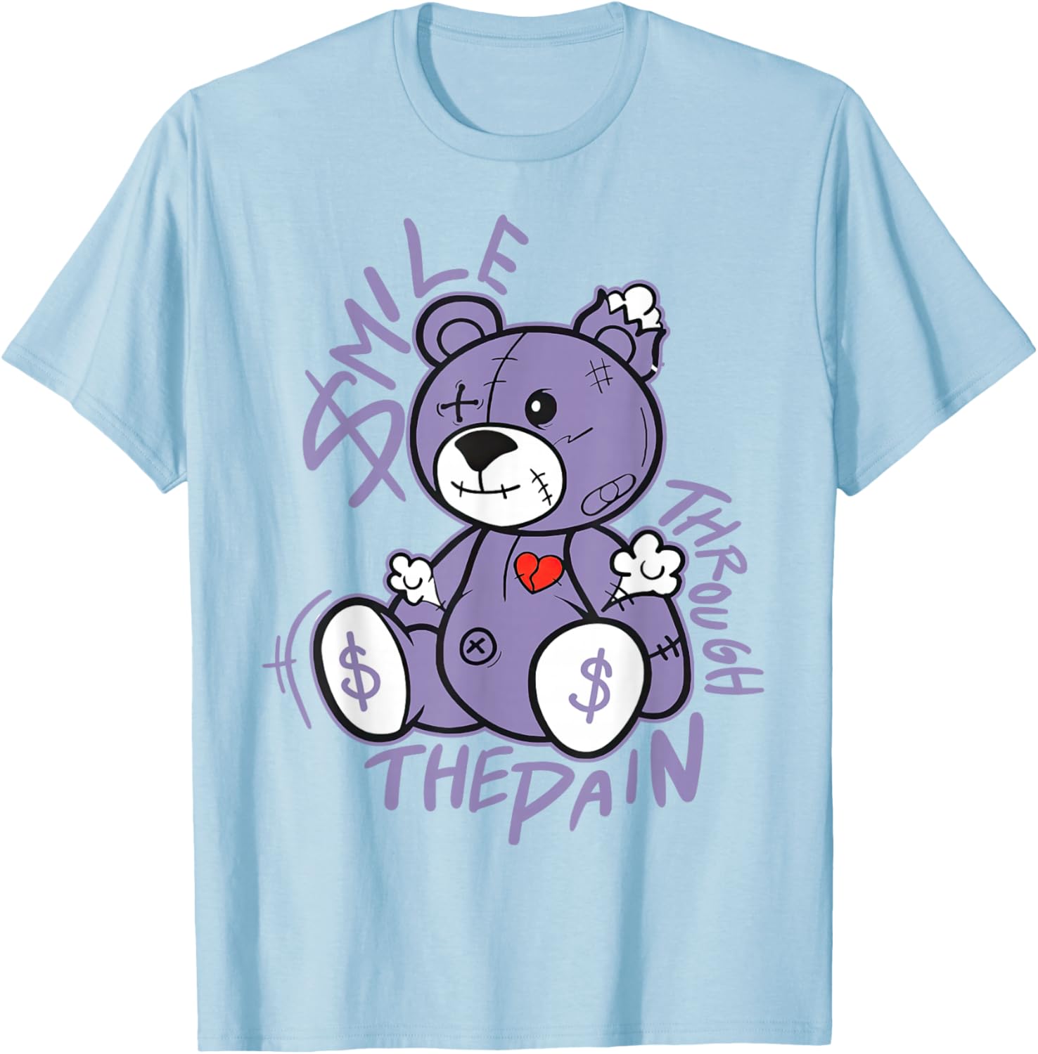 Hydrangeas Wild Grape White Purple Color Match T-Shirt - T-Shirt | Light Blue