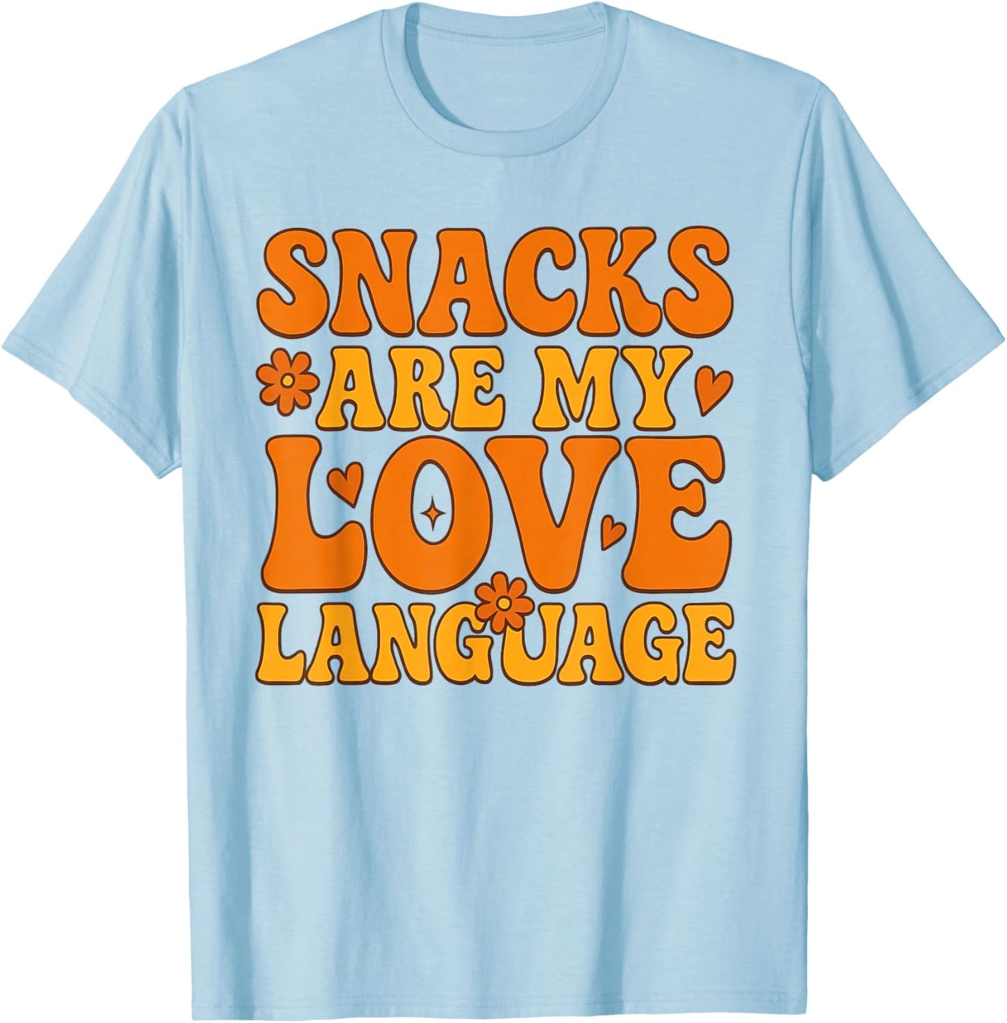 Snacks are My Love Language Valentines 2026 Kids Boys T-Shirt - T-Shirt | Light Blue