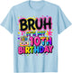 10th Birthday Girls 10 Years Old Bruh Double Digits Birthday T-Shirt - T-Shirt | Light Blue