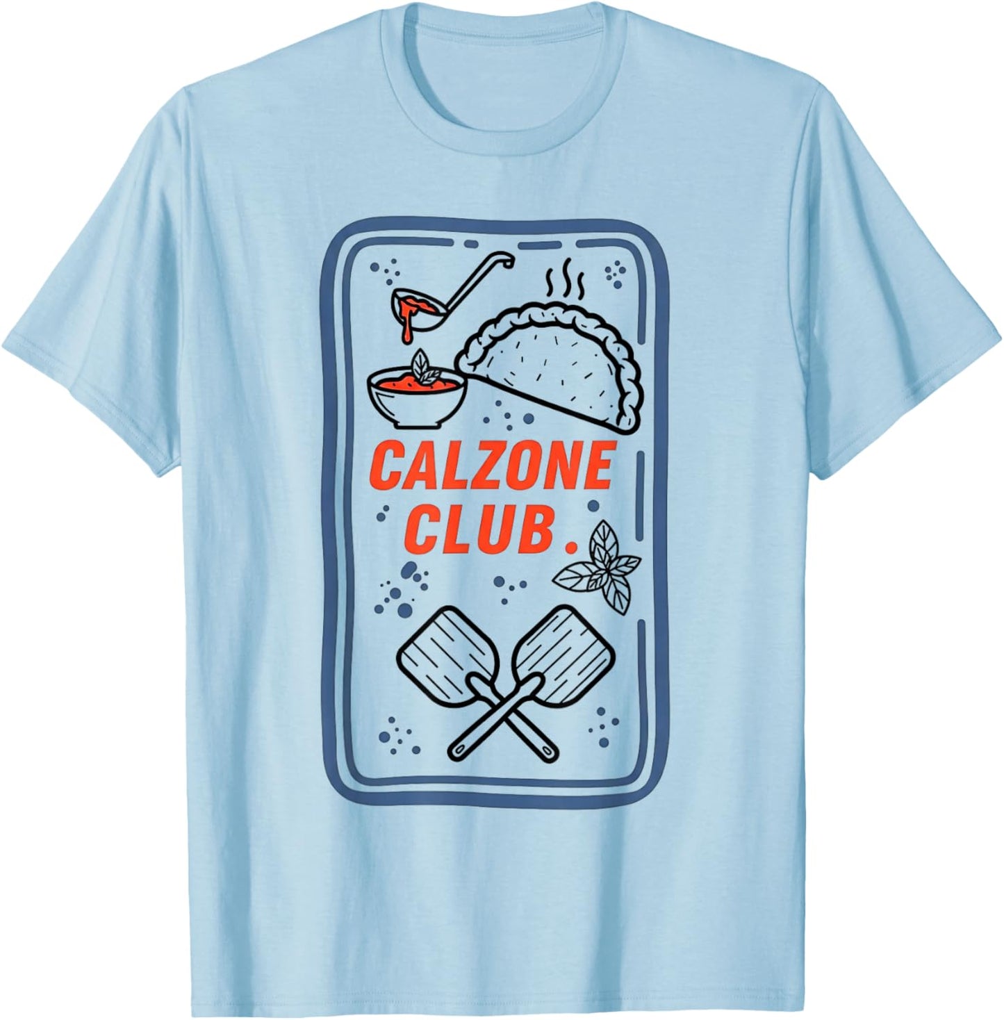 Calzone Club Vintage Italian Style T-Shirt - T-Shirt | Light Blue