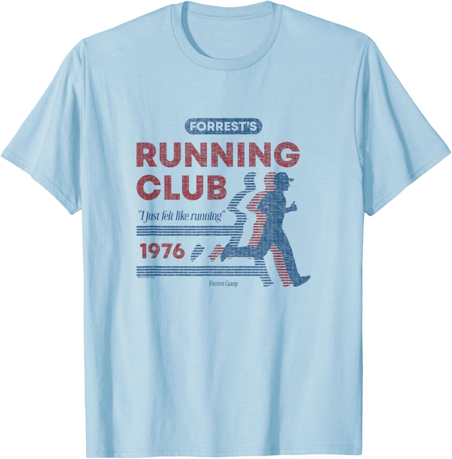Forrest Gump - Running Club - Just Felt Like Running T-Shirt - T-Shirt | Light Blue