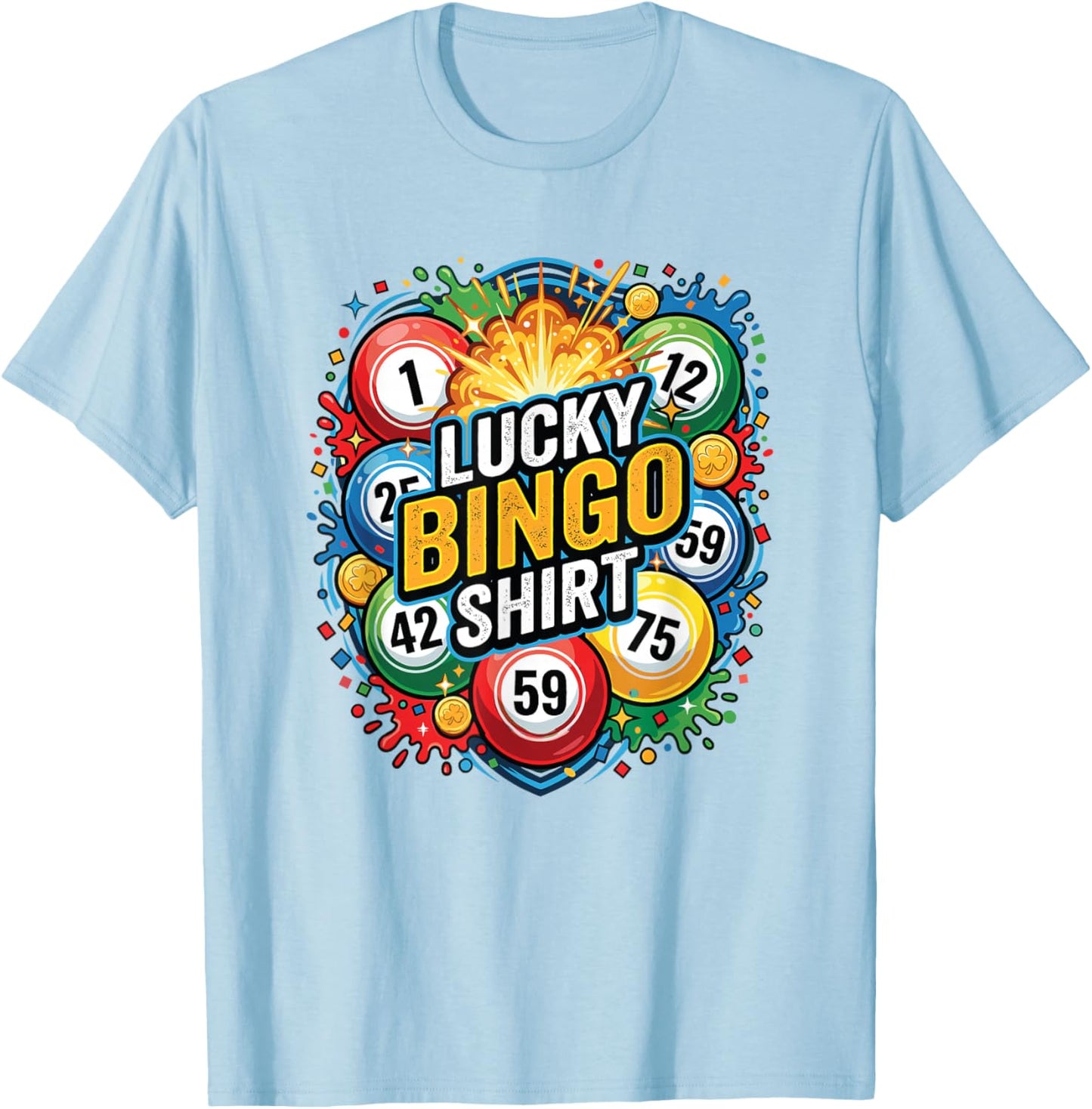 Lucky Bingo Game Player Quote This is My Lucky Bingo T-Shirt - T-Shirt | Light Blue