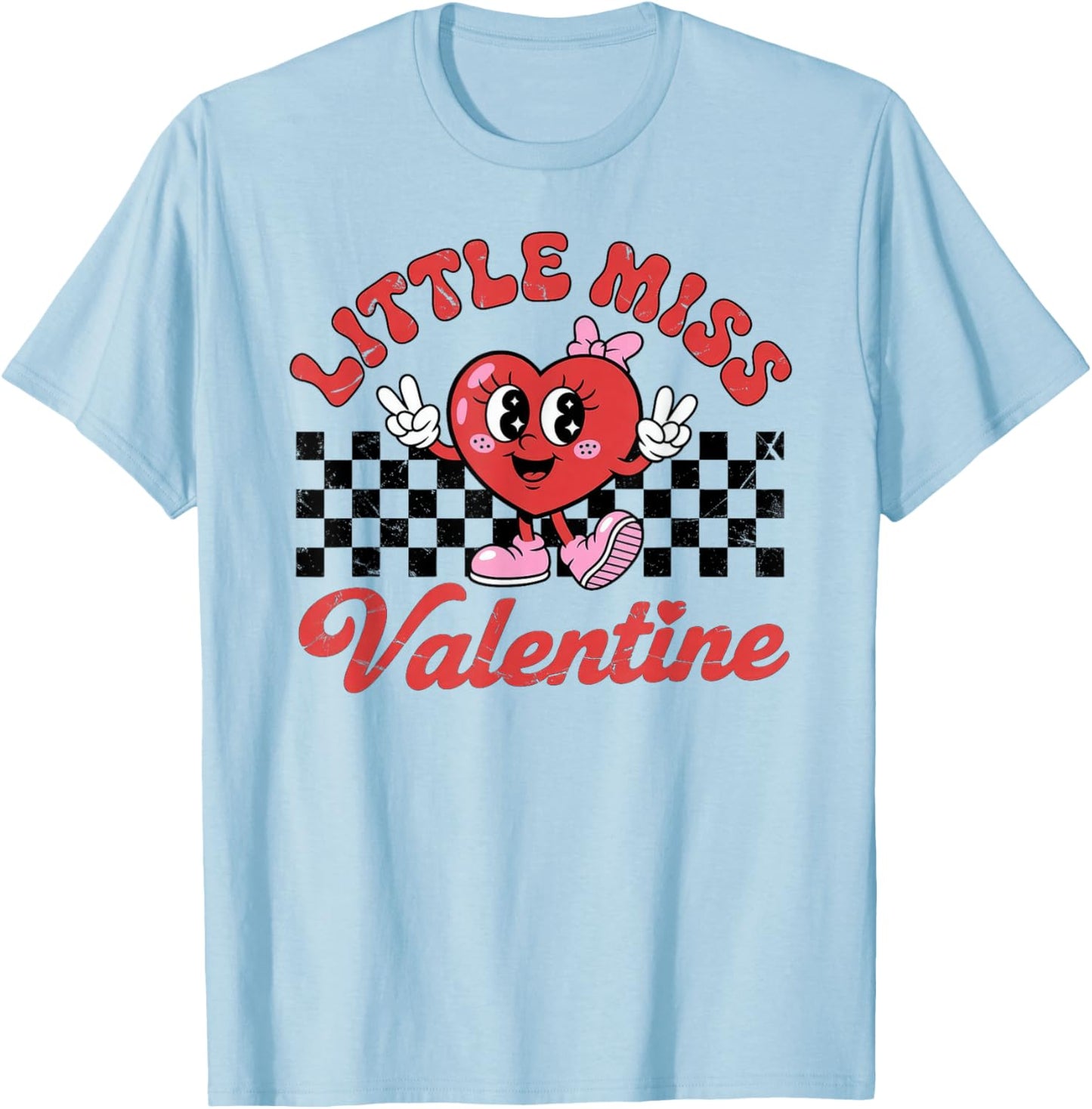 Little Miss Valentine T-Shirt - T-Shirt | Light Blue