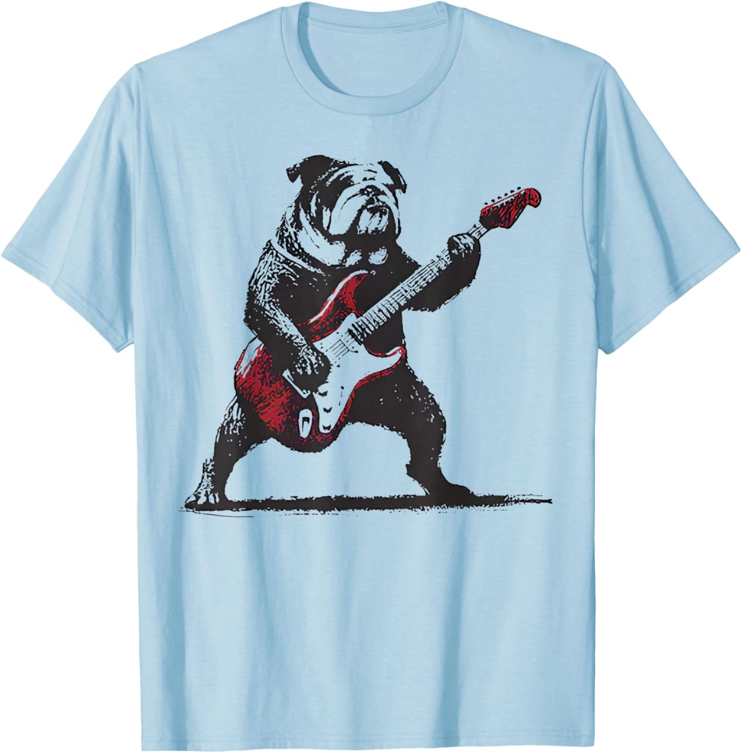 Rock Music Dog T-Shirt - T-Shirt | Light Blue