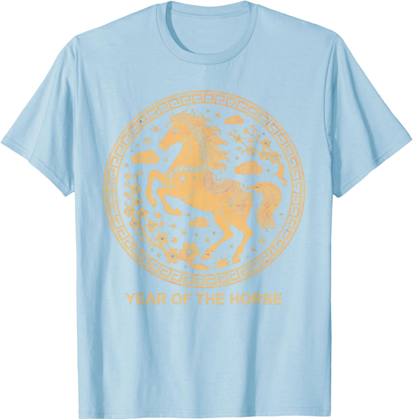 Chinese New Year 2026 Horse Red Lunar New Year of The Horse T-Shirt - T-Shirt | Light Blue