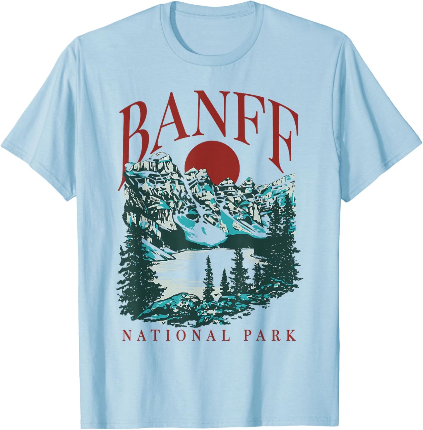 Banff National Park Canada Vintage Inspired T-Shirt - T-Shirt | Light Blue