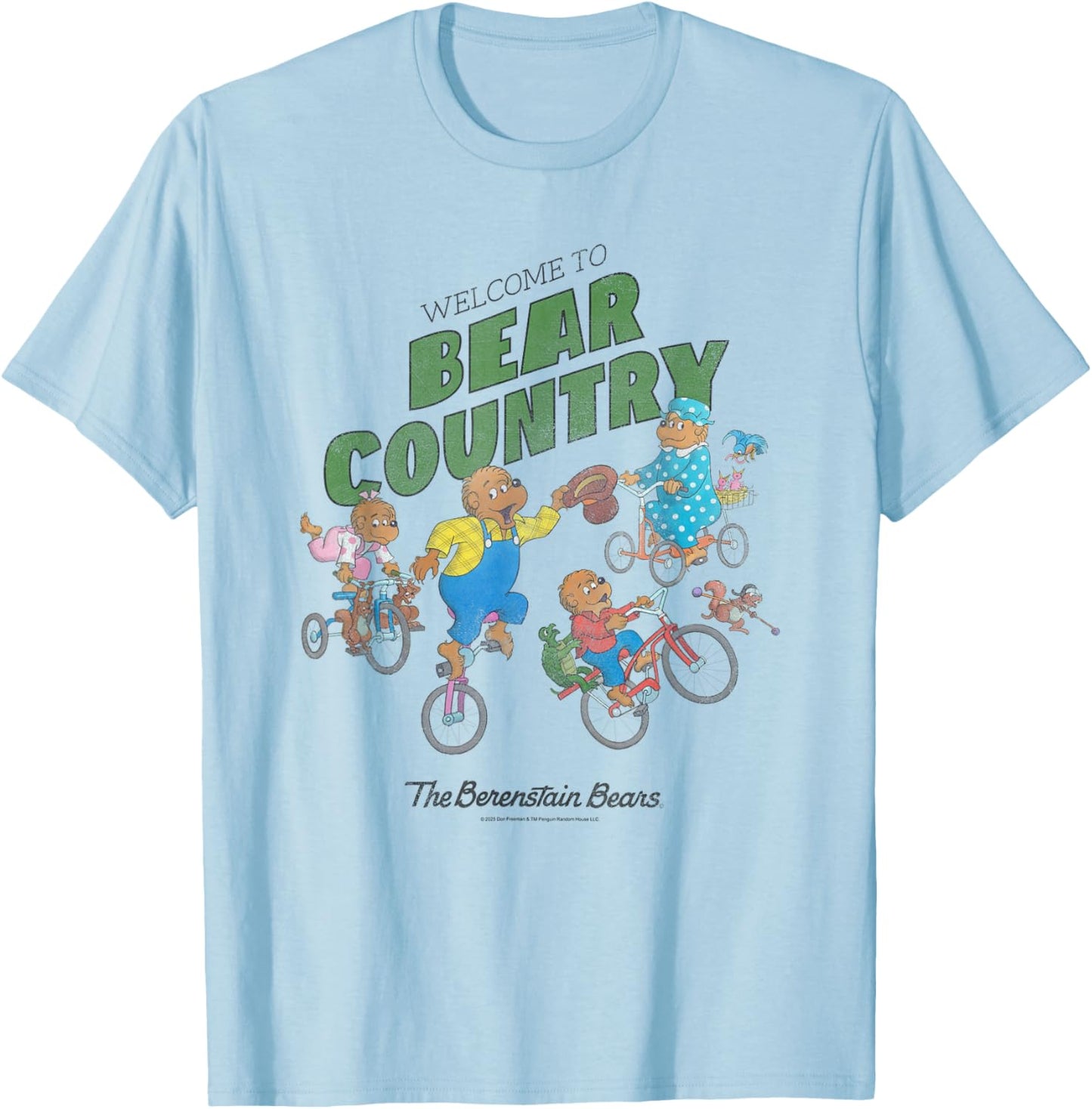 The Berenstain Bears Welcome to Bear Country Vintage Book T-Shirt - T-Shirt | Light Blue