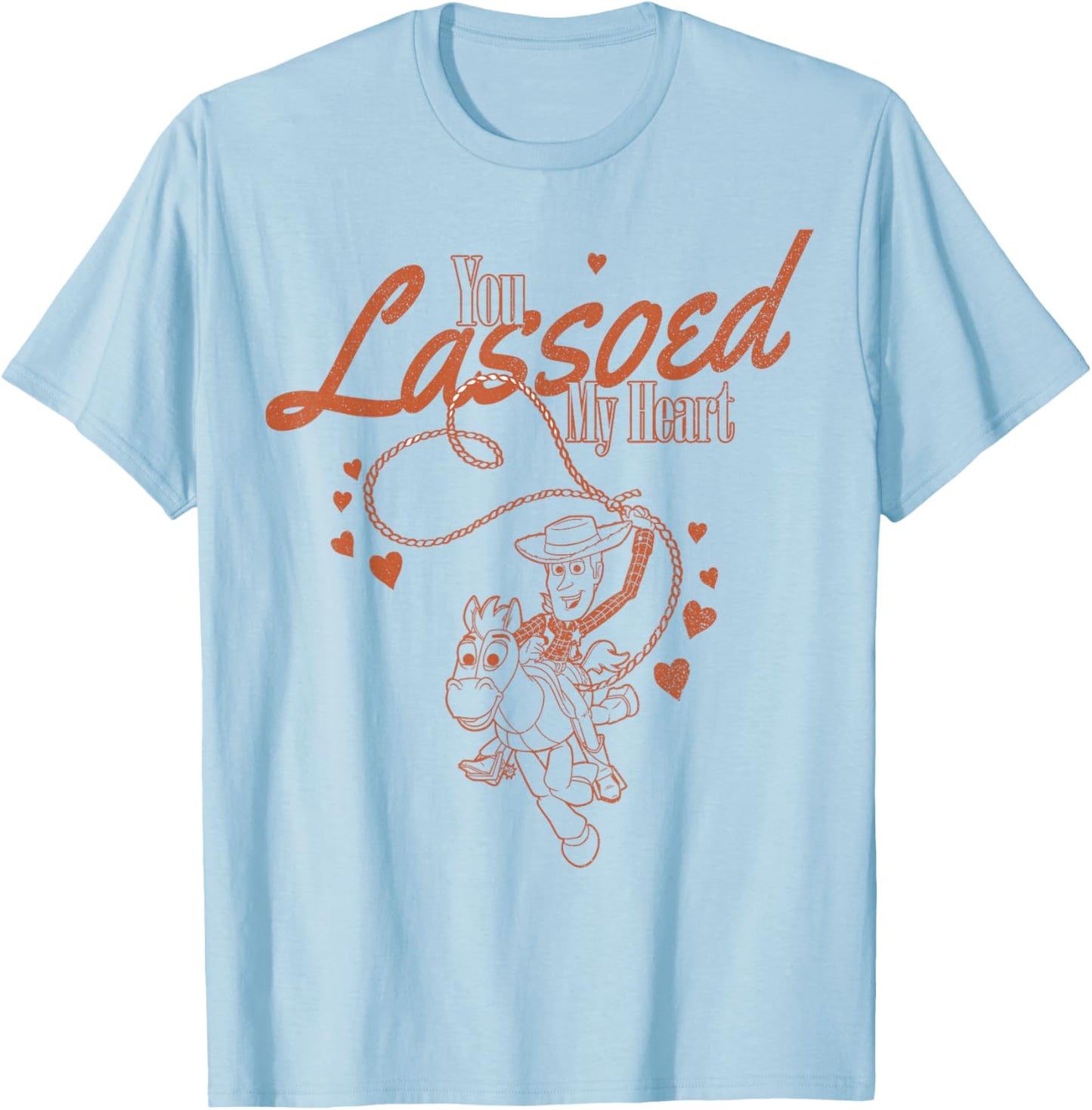 Disney Pixar Toy Story 4 Valentines Day You Lassoed My Heart T-Shirt - T-Shirt | Light Blue