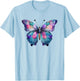 Colorful Butterfly Lover T-Shirt - T-Shirt | Light Blue