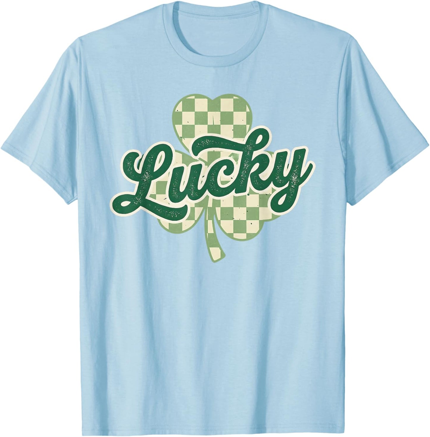 Funny Lucky Irish Shamrock St Patricks Day Women Men Kids T-Shirt - T-Shirt | Light Blue