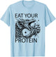 Eat Your Protein Dragon Knight Fitness Workout T-Shirt - T-Shirt | Light Blue
