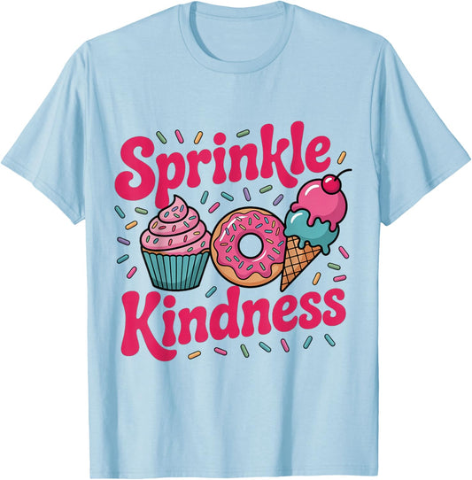 Donut Sprinkle Kindness Funny Men Women Girls Doughnut Lover T-Shirt - T-Shirt | Light Blue