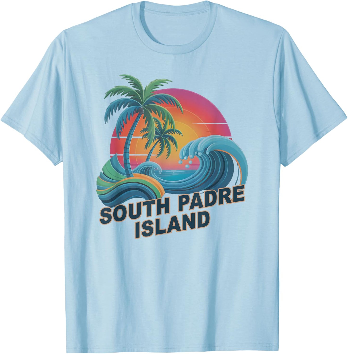 Cute South Padre Island Vacation Surfer Trip Family All T-Shirt - T-Shirt | Light Blue
