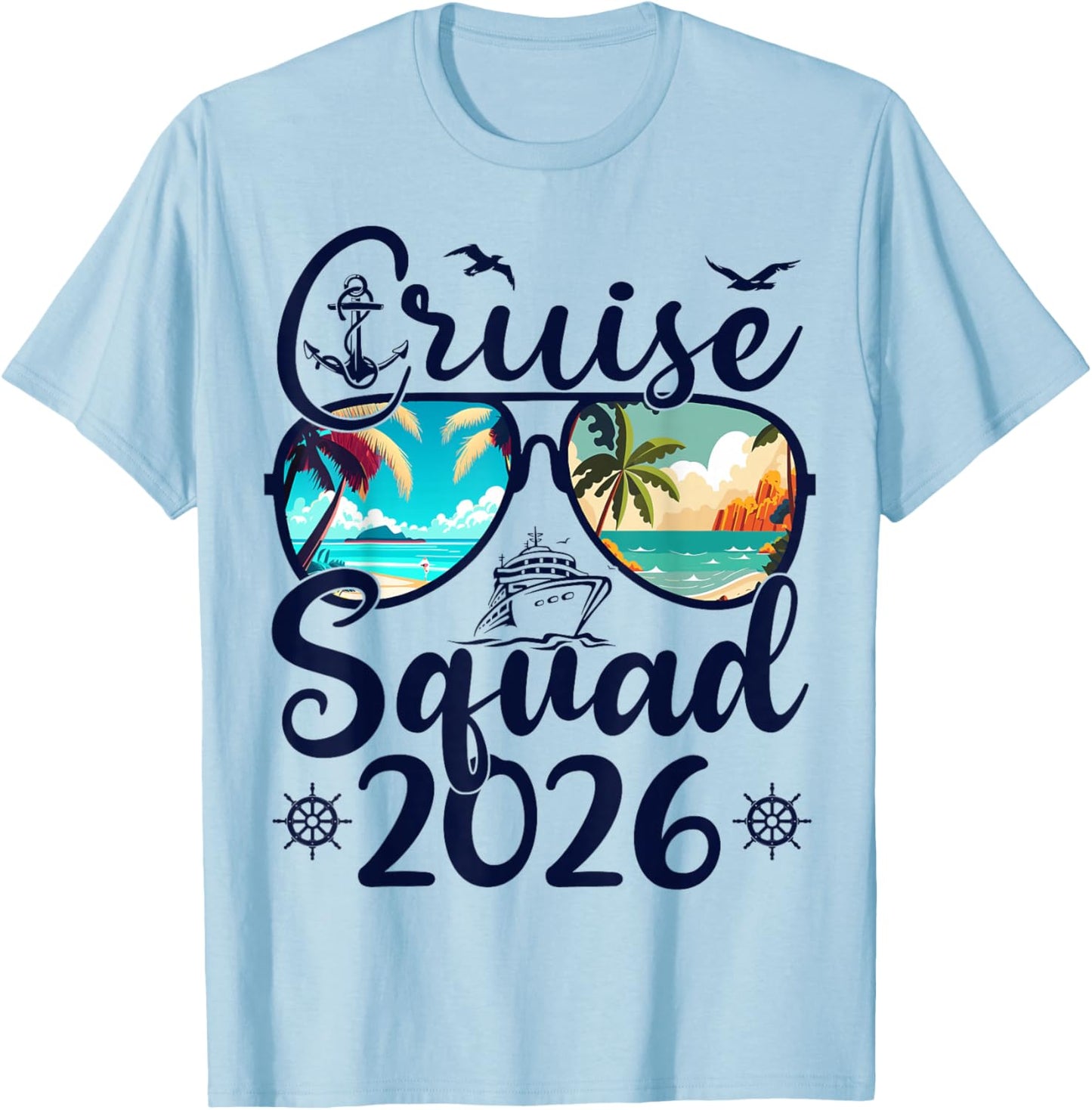 Cruise Squad 2026 Summer Vacation Matching Family Cruise T-Shirt - T-Shirt | Light Blue