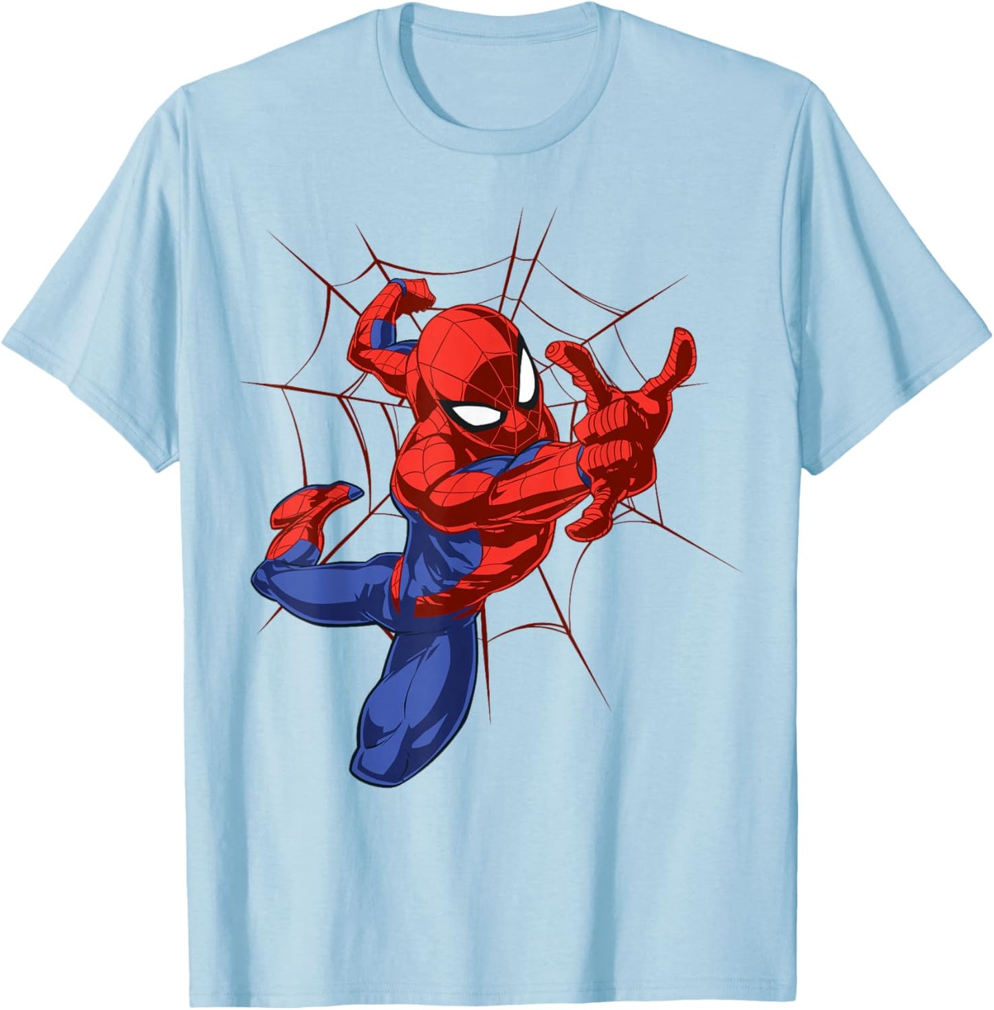 Marvel Comics Spider-Man Web Slinger Cool Action T-Shirt - T-Shirt | Light Blue