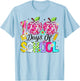100th Day of School Coquette Bow Girls Teachers Classroom T-Shirt - T-Shirt | Light Blue