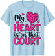 My Heart is On That Court - Volleyball Lover Valentine’s Day T-Shirt - T-Shirt | Light Blue