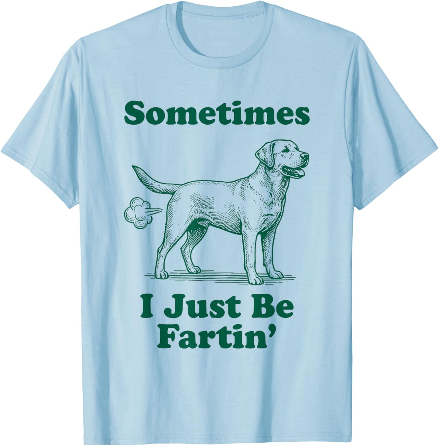 Labrador Retriever Funny Vintage Sometimes I Just Be Farting T-Shirt - T-Shirt | Light Blue