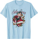 Betty Boop Heart Dagger Rose Tattoo Look T-Shirt - T-Shirt | Light Blue