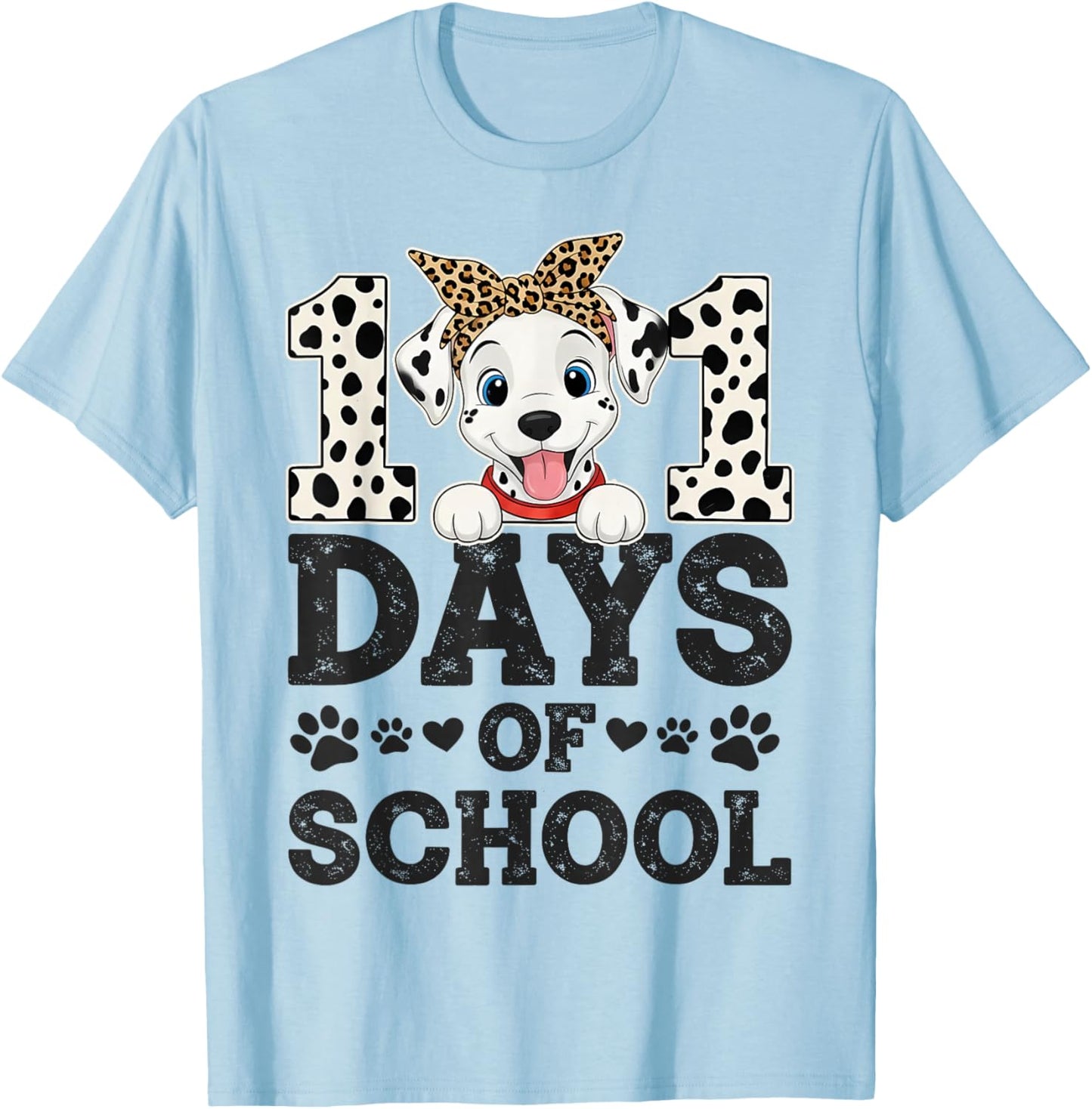 Happy 101 Days of School Funny Student Teacher Kids T-Shirt - T-Shirt | Light Blue