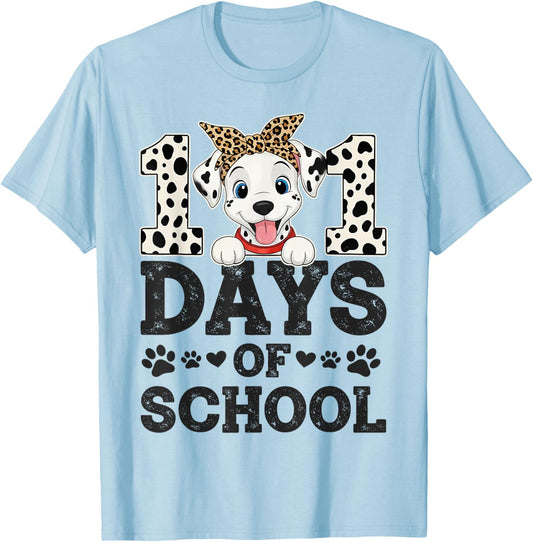 Happy 101 Days of School Funny Student Teacher Kids T-Shirt - T-Shirt | Light Blue