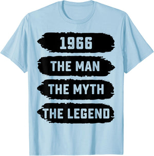 60th Birthday Gift Man Myth Legend 1966 60 Years Old T-Shirt - T-Shirt | Light Blue
