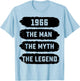 60th Birthday Gift Man Myth Legend 1966 60 Years Old T-Shirt - T-Shirt | Light Blue