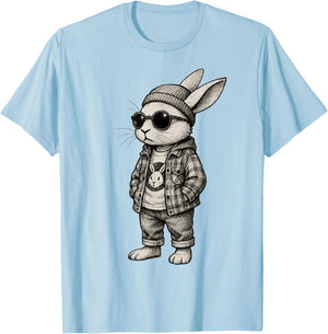 Cool Easter Bunny with Sunglasses for Boys Teens Men Boys T-Shirt - T-Shirt | Light Blue