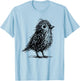 Minimal Line Art Minimalist Abstract Sketch Scribble Bird T-Shirt - T-Shirt | Light Blue