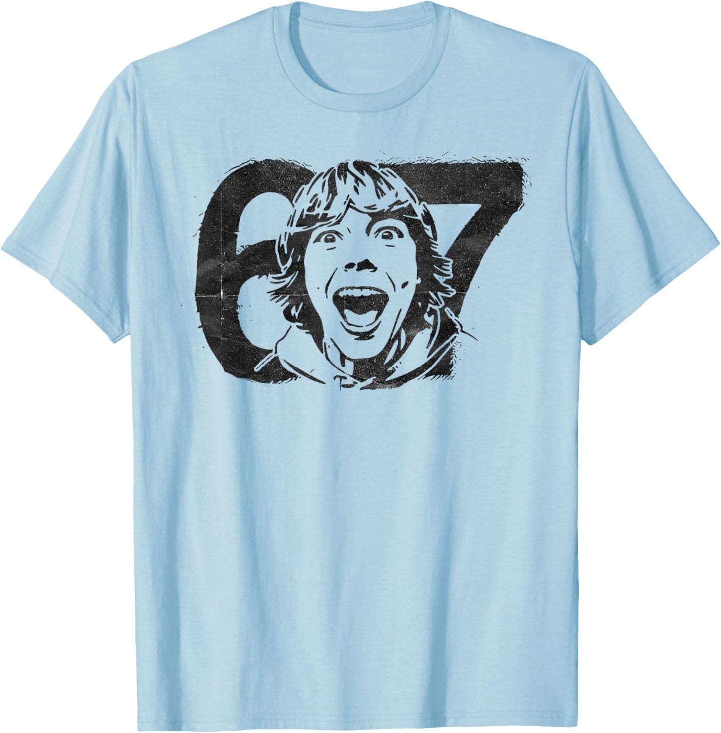 67 Ice Cream Drip Six Seven Gen Slang Alpha Funny Meme T-Shirt - T-Shirt | Light Blue
