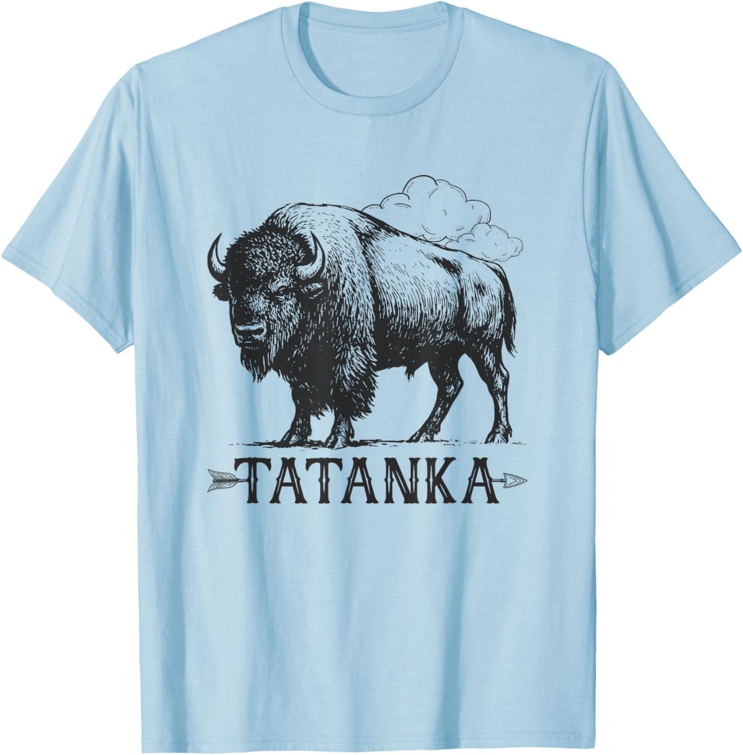 Tatanka Lakota Buffalo Bison Native American West Wildlife T-Shirt - T-Shirt | Light Blue
