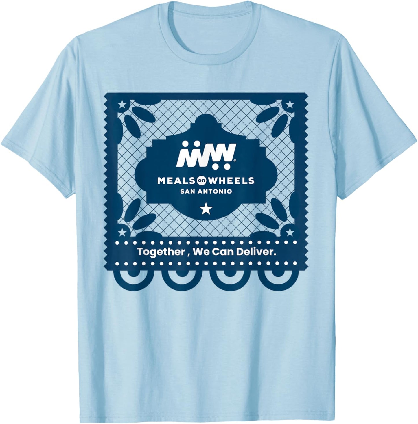 Meals on Wheels Fiesta Logo T-Shirt - T-Shirt | Light Blue