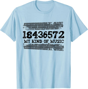 18436572 My Kind of Music Firing Order V8 Car Engine T-Shirt - T-Shirt | Light Blue