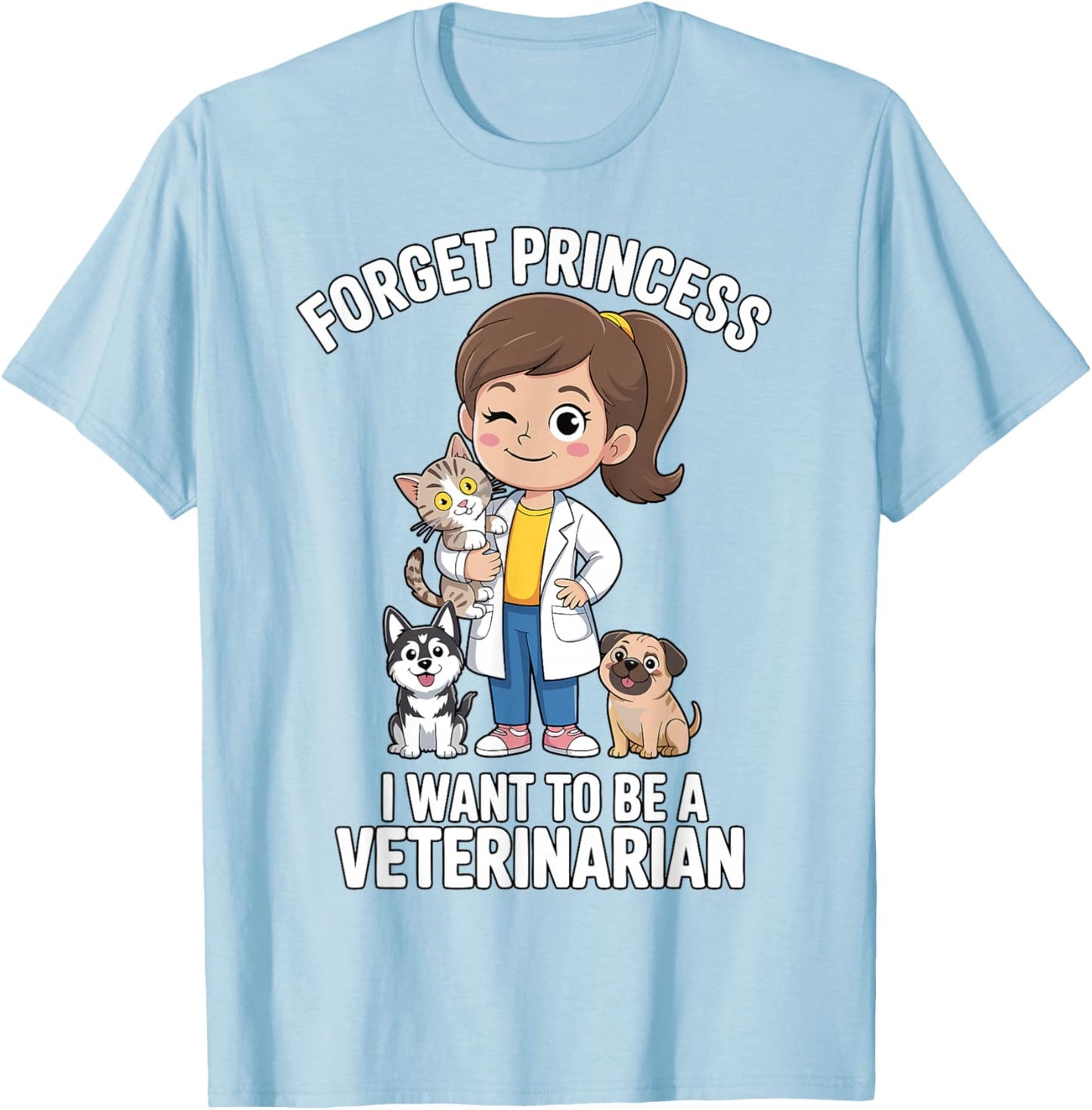 Future Veterinarian Girl Vet Tech Animal Clinic T-Shirt - T-Shirt | Light Blue